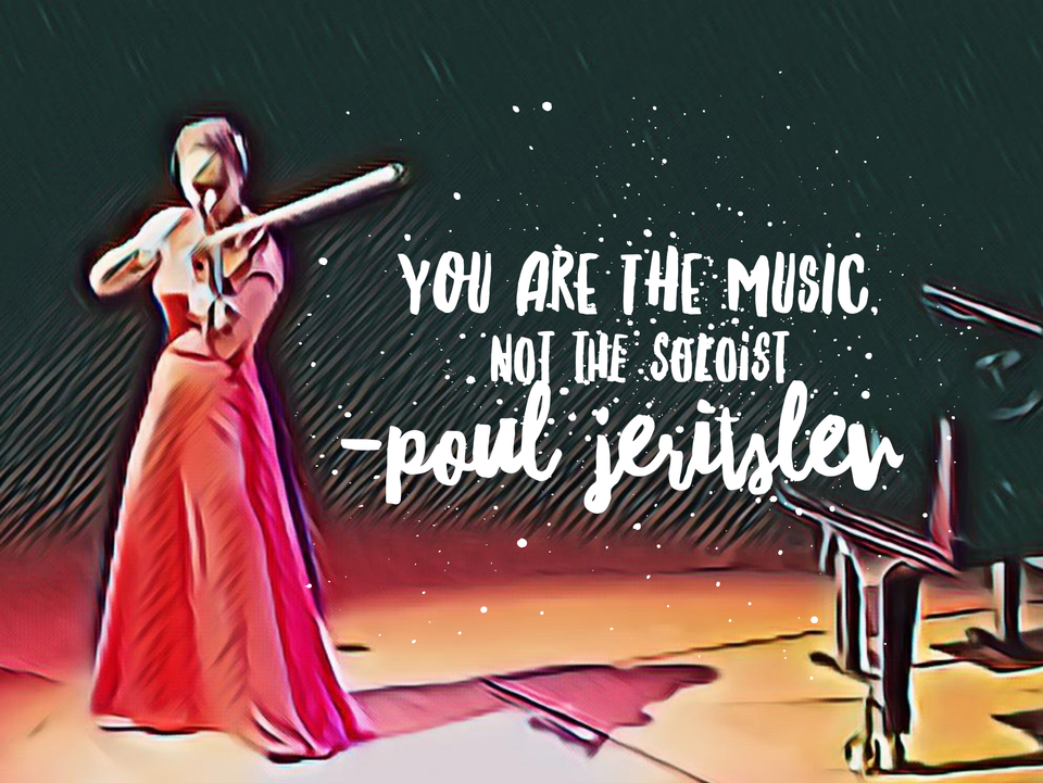 Du er musikken, ikke soloviolinisten Du er musikken, ikke soloviolinisten